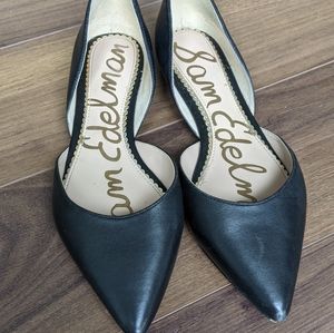 Black Leather Flats - Size 7